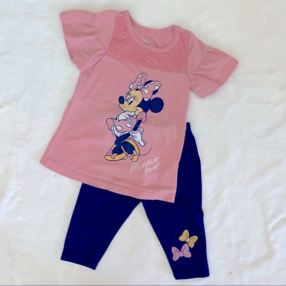 Disney Junior Other - DISNEY JR Minnie Mouse Graphic Top  & Leggings Set